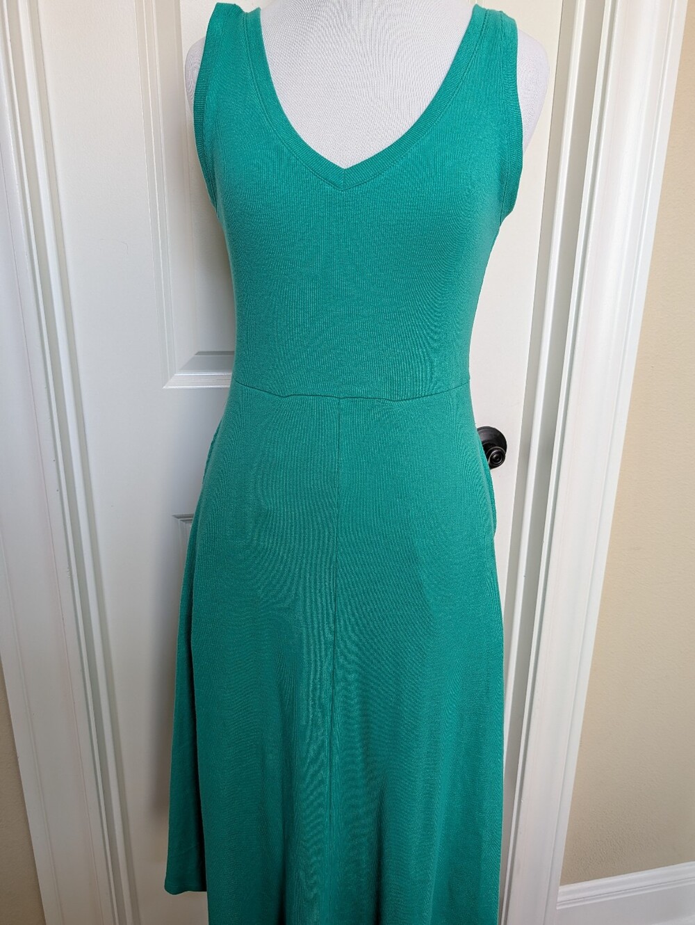 a new day Teal V-Neck Midi Dress
